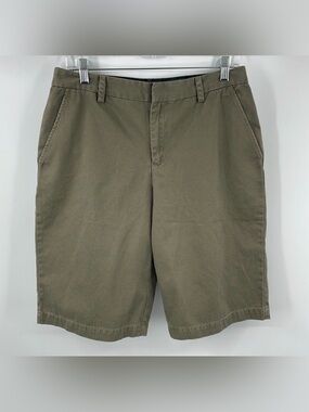 NWT Vintage 90’s y2k Ralph Lauren tartan label brown Bermuda shorts Size 10